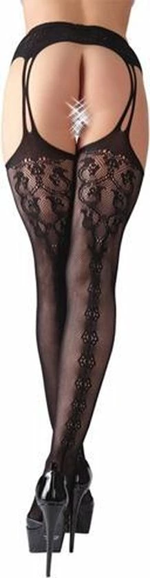 Cottelli Collection Jarretelgordel Met Netkousen - Zwart - Dames Lingerie - L/XL - Jarretel Setjes - Zwart - Discreet Verpakt En Bezorgd 4 Cottelli Collection Jarretelgordel Met Netkousen - Zwart - Dames Lingerie - L/XL - Jarretel Setjes - Zwart - Discreet Verpakt En Bezorgd - Afbeelding 4