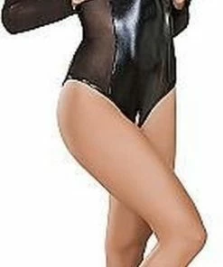 Magic Silk - Vixen Mesh Long Sleeve Cupless & Crotchless Teddy - Black - S / M 17 Magic Silk - Vixen Mesh Long Sleeve Cupless & Crotchless Teddy - Black - S / M -Cottelli Collection Shop 272x840 2