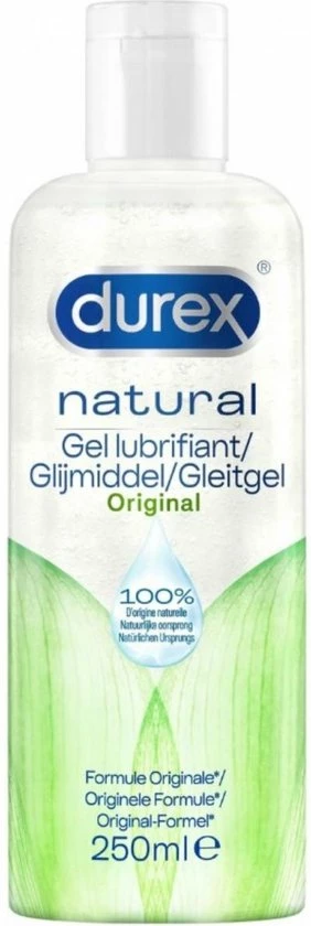 Durex Glijmiddel Natural - Waterbasis - 250 Ml - Grootverpakking 1 Durex Glijmiddel Natural - Waterbasis - 250 Ml - Grootverpakking