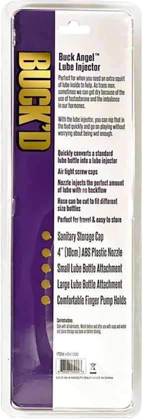 Boneyard (All) Buck Angel - Lube Injector - Black 3 Boneyard (All) Buck Angel - Lube Injector - Black - Afbeelding 3