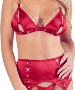 Abierta Fina Sexy 3-Delige Jarretel Set