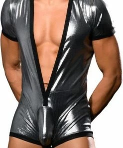 Andrew Christian Epic Bodysuit - Maat M - Zilver - Sexy Heren Outfit -Cottelli Collection Shop 336x840 2