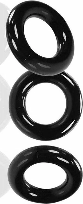 Oxballs - Willy Rings 3-pack Cockrings Zwart 5 Oxballs - Willy Rings 3-pack Cockrings Zwart - Afbeelding 5
