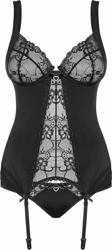 Obsessive Teddy Open Kruis - Erotische Body - Maat S/M - Zwart 12 Obsessive Teddy Open Kruis - Erotische Body - Maat S/M - Zwart - Afbeelding 12