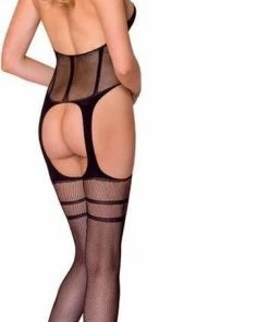 Casmir Bodystocking 008 - Black | Visnet | Jarretels | Strepen 20 Casmir Bodystocking 008 - Black | Visnet | Jarretels | Strepen -Cottelli Collection Shop 378x840 8