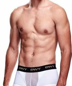 Envy Transparante Mesh Herenshort - Wit
