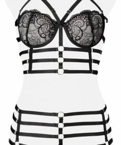 Grey Velvet - Lingerie Set - Met Straps - M/L 11 Grey Velvet - Lingerie Set - Met Straps - M/L -Cottelli Collection Shop 389x840 2