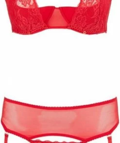 Cottelli Collection 3 Delige BH-Set Met Kwart Cups - Rood -Cottelli Collection Shop 394x840 6
