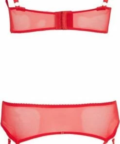 Cottelli Collection 3 Delige BH-Set Met Kwart Cups - Rood -Cottelli Collection Shop 395x840 10