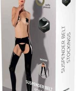 Guilty Pleasure GP Datex Panty Met Open Kruis - Zwart -Cottelli Collection Shop 400x840 1