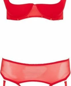 Cottelli Collection 3 Delige BH-Set Met Kwart Cups - Rood -Cottelli Collection Shop 400x840 10