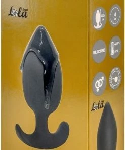 Merkloos Lola Toys - SpiceItUp! - Insatiable - Ronde Buttplug Met Bewegend Balletje - Anaalplug Met Handgreep - 100% Siliconen - 10.5cm X 4cm - Donker Grijs -Cottelli Collection Shop 402x840