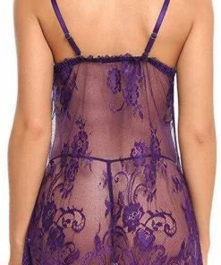 69 Prachtige Complete Sexy NachtJurk Met String, Nachtmode, Sexy Lingerie, Erotische Nachtmode ,Sexy Pyjama Dames Nachtjapon "Paars",maatL -Cottelli Collection Shop 406x840 2