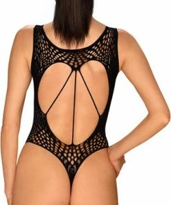 Obsessive Open Stringbody Met Opvallende Achterkant - Zwart -Cottelli Collection Shop 415x840 1