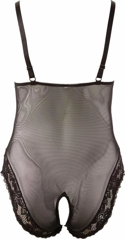 Cottelli Collection Cottelli Plus Size – Sexy Body Met Open Kruis En Kanten Motieven Langs Randen Voor Speciale Dates – Maat 3XL – Zwart 2 Cottelli Collection Cottelli Plus Size – Sexy Body Met Open Kruis En Kanten Motieven Langs Randen Voor Speciale Dates – Maat 3XL – Zwart - Afbeelding 2