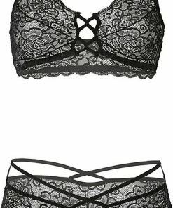 Christine Le Duc Collection Christine Le Duc - BH + String Set Van Kant Tender Love - Maat L - Zwart -Cottelli Collection Shop 441x840 2