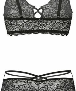 Christine Le Duc Collection Christine Le Duc - BH + String Set Van Kant Tender Love - Maat L - Zwart -Cottelli Collection Shop 442x840 1