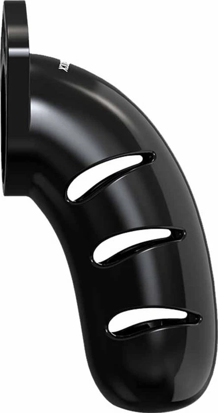 ManCageShots - ManCage Model 21 - Chastity - 4.5 - Cock Cage With Electro - Black 4 ManCageShots - ManCage Model 21 - Chastity - 4.5 - Cock Cage With Electro - Black - Afbeelding 4