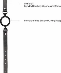 Merkloos Silicone Ring Gag - With Adjustable Bonded Leather Straps -Cottelli Collection Shop 445x840 1