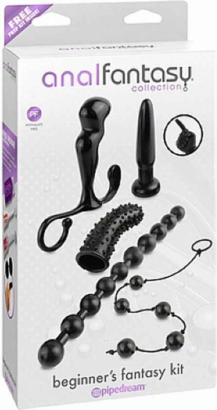 Pipedream Anal Fantasy Buttplug/anaaldildo Beginner's Fantasy Kit Zwart 2 Pipedream Anal Fantasy Buttplug/anaaldildo Beginner's Fantasy Kit Zwart - Afbeelding 2