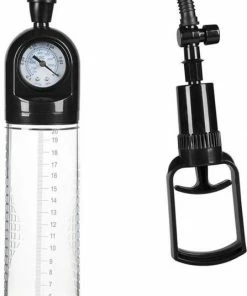 Bossoftoys - Sterke Penis Pomp Met Spannings Meter - Zware Handgrip - Penis Stimulator - 32 Cm Penis Pump - 60-00011 - Gave Cadeaubox - Pompen Maar!!