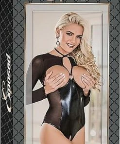 Magic Silk - Vixen Mesh Long Sleeve Cupless & Crotchless Teddy - Black - S / M 16 Magic Silk - Vixen Mesh Long Sleeve Cupless & Crotchless Teddy - Black - S / M -Cottelli Collection Shop 447x840 8