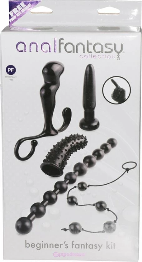 Pipedream Anal Fantasy Buttplug/anaaldildo Beginner's Fantasy Kit Zwart 12 Pipedream Anal Fantasy Buttplug/anaaldildo Beginner's Fantasy Kit Zwart - Afbeelding 12
