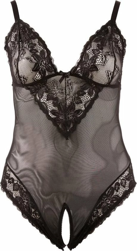 Cottelli Collection Cottelli Plus Size – Sexy Body Met Open Kruis En Kanten Motieven Langs Randen Voor Speciale Dates – Maat 3XL – Zwart 1 Cottelli Collection Cottelli Plus Size – Sexy Body Met Open Kruis En Kanten Motieven Langs Randen Voor Speciale Dates – Maat 3XL – Zwart