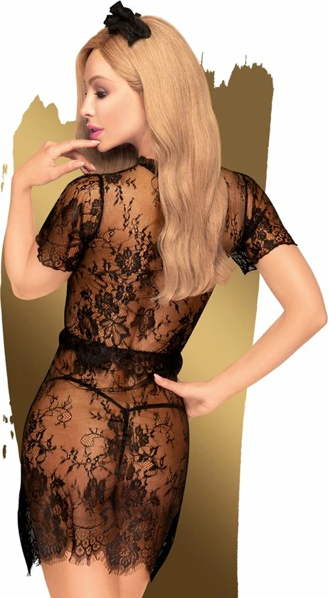 Penthouse Lingerie Poison Cookie - Erotische Jurk - Maat M/L - Zwart 2 Penthouse Lingerie Poison Cookie - Erotische Jurk - Maat M/L - Zwart - Afbeelding 2