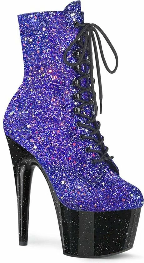 Pleaser Plateau Laarzen, Paaldans Schoenen -38 Shoes- ADORE-1020MG Paaldans Schoenen Zwart/Paars 1 Pleaser Plateau Laarzen, Paaldans Schoenen -38 Shoes- ADORE-1020MG Paaldans Schoenen Zwart/Paars