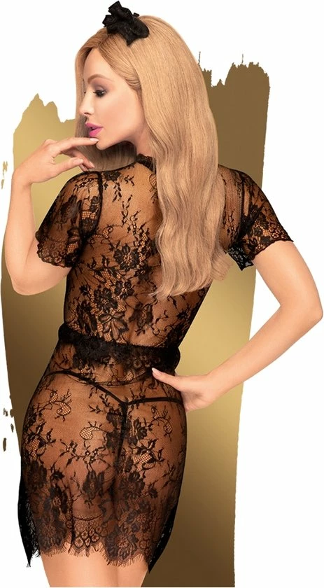 Penthouse Lingerie Poison Cookie - Erotische Jurk - Maat M/L - Zwart 6 Penthouse Lingerie Poison Cookie - Erotische Jurk - Maat M/L - Zwart - Afbeelding 6