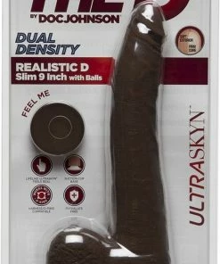 Doc Johnson | The D - Realistic 9 Inch Slim W/Balls - Chocolate -Cottelli Collection Shop 463x840 5