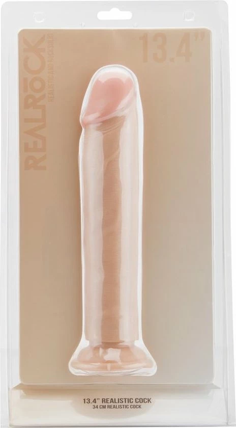 RealRock Beigeige Realistische XXL Dildo 34 Cm 3 RealRock Beigeige Realistische XXL Dildo 34 Cm - Afbeelding 3