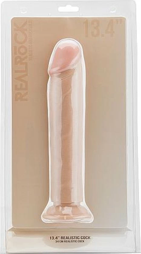 RealRock Beigeige Realistische XXL Dildo 34 Cm 11 RealRock Beigeige Realistische XXL Dildo 34 Cm - Afbeelding 11