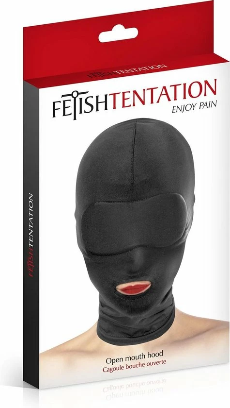 Fetish Tentation - Bondage Masker - Verstevigde Blinddoek - Vrije Mond - Zwart 5 Fetish Tentation - Bondage Masker - Verstevigde Blinddoek - Vrije Mond - Zwart - Afbeelding 5