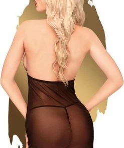 Penthouse Lingerie Bedtime Story - Erotische Babydoll Met String - Maat S/M - Zwart -Cottelli Collection Shop 476x840 1