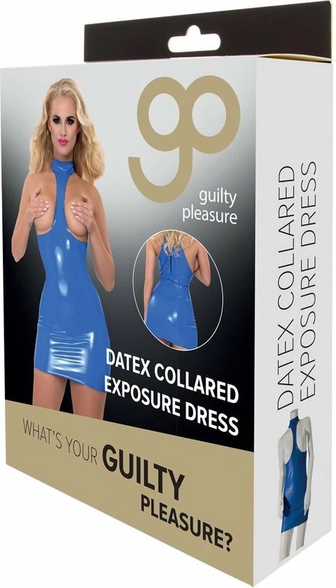 Guilty Pleasure GP Datex Halterjurk Met Open Cups - Blauw 3 Guilty Pleasure GP Datex Halterjurk Met Open Cups - Blauw - Afbeelding 3