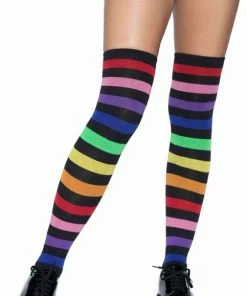 Leg Avenue Rainbow Thigh High Socks