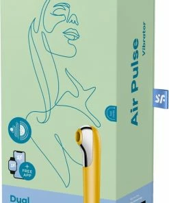 Satisfyer - Dual Love Air Pulse Vibrator Geel -Cottelli Collection Shop 496x840