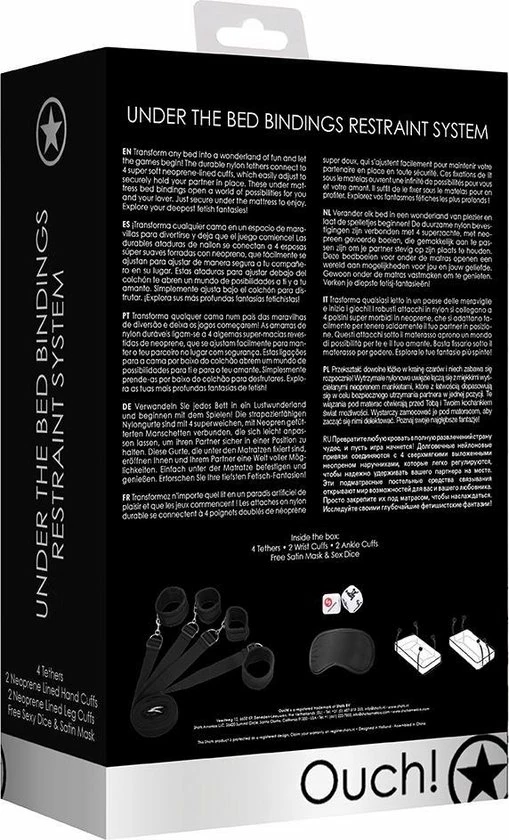 Merkloos Under The Bed Binding Restraint Kit - Black - Kits - Black - Discreet Verpakt En Bezorgd 4 Merkloos Under The Bed Binding Restraint Kit - Black - Kits - Black - Discreet Verpakt En Bezorgd - Afbeelding 4