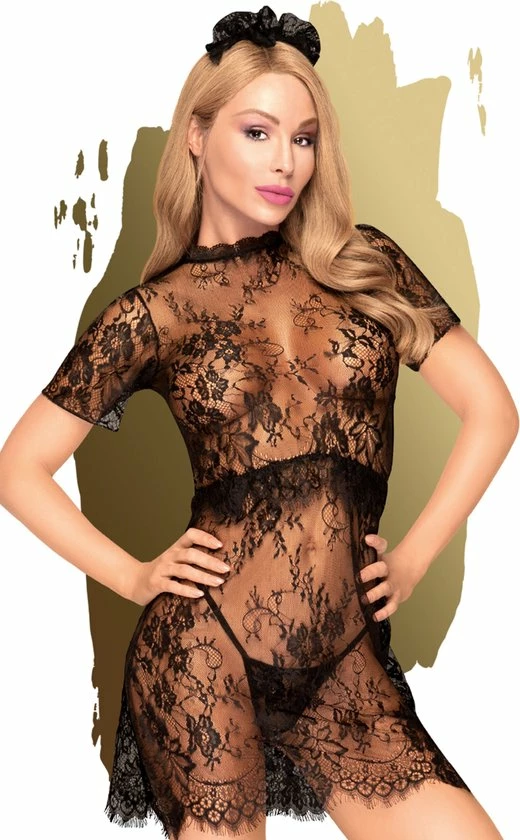 Penthouse Lingerie Poison Cookie - Erotische Jurk - Maat M/L - Zwart 5 Penthouse Lingerie Poison Cookie - Erotische Jurk - Maat M/L - Zwart - Afbeelding 5