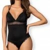 Obsessive Lolitte Teddy Met Kant En Open Rug- Erotische Body - Maat L/XL - Zwart -Cottelli Collection Shop 521x840