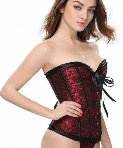 Merkloos Sexy Korset Met Haaksluiting En Baleinen | Kersenrood | Maat 44 | Sexy Lingerie Korsetten -Cottelli Collection Shop 536x840