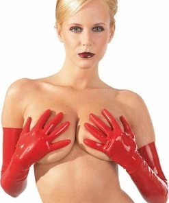 The Latex Collection LateX Latex Lange Handschoenen Met Strakke Pasvorm Perfecte Accessoire Voor Fetish Outfit Maat M Rood -Cottelli Collection Shop 547x840 1