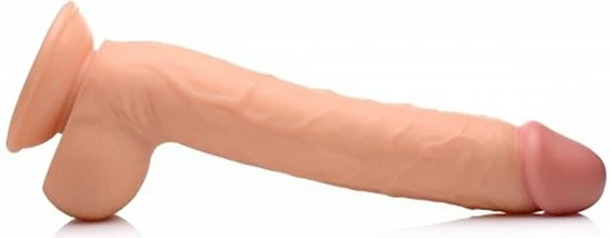 XR Brands Long Logan 10 Dildo With Balls - Light 3 XR Brands Long Logan 10 Dildo With Balls - Light - Afbeelding 3