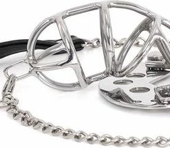 Kiotos Steel Kuisheidskooi | Chastity Cage Met Hondenriem -Cottelli Collection Shop 550x216
