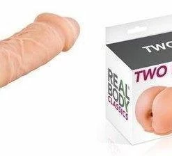 Real Body Two In One - Dildo En Masturbator - 20 X 4cm - Flesh -Cottelli Collection Shop 550x224