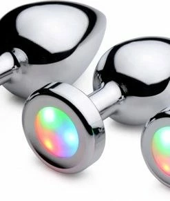 Kiotos Steel Light Up - Small Anal Plug -Cottelli Collection Shop 550x291 3