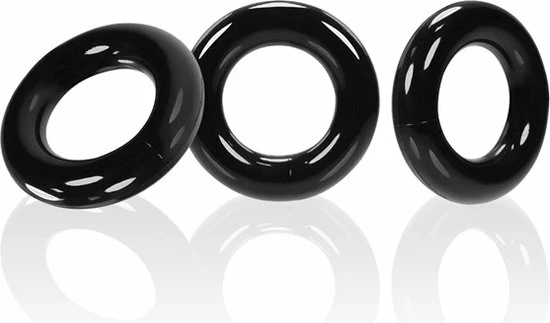 Oxballs - Willy Rings 3-pack Cockrings Zwart 1 Oxballs - Willy Rings 3-pack Cockrings Zwart