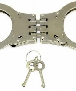 Voorpagina 28 Merkloos Nooitmeersaai - Politie Handboeien Scharnierend Zwaar Metaal - Zilver